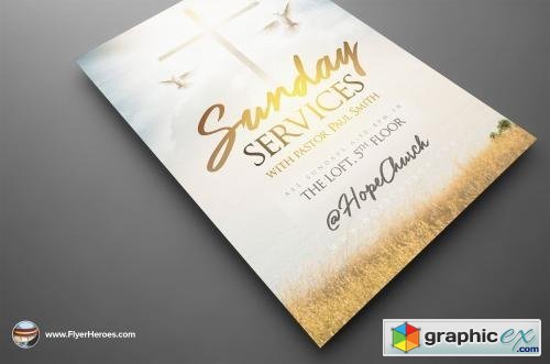 Sunday Services Flyer Template 2