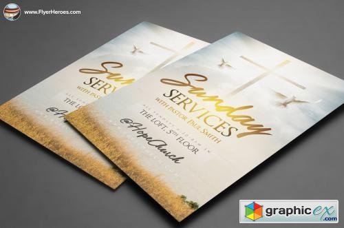 Sunday Services Flyer Template 2