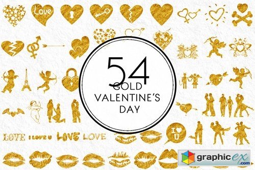 Gold Valentines Day