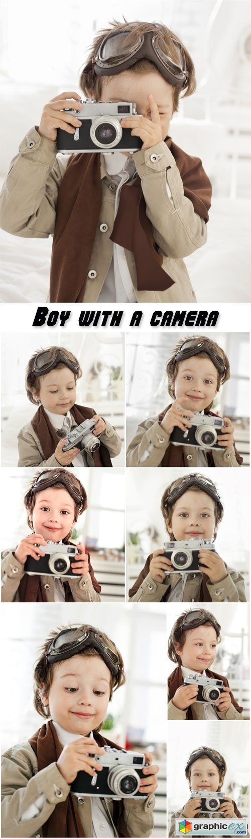 Little boy with a camera