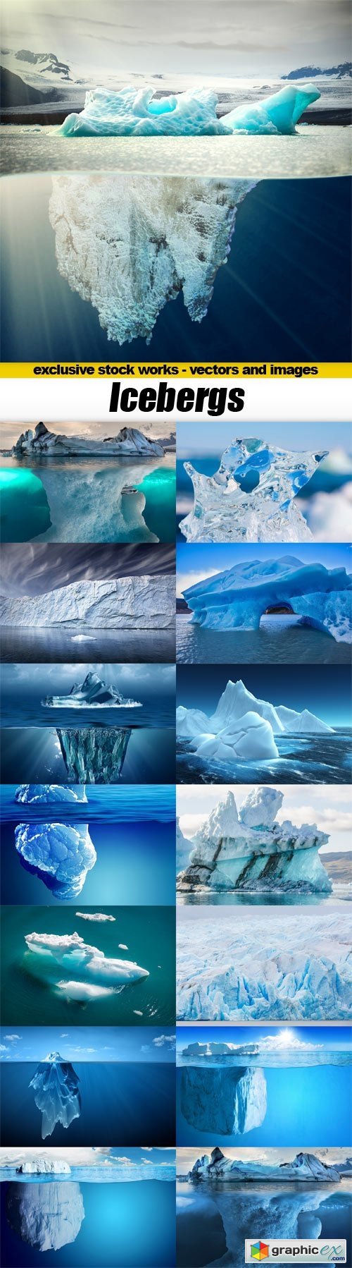 Icebergs - 15x JPEGs