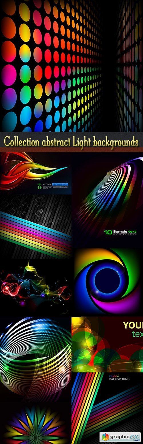 Collection abstract Light backgrounds