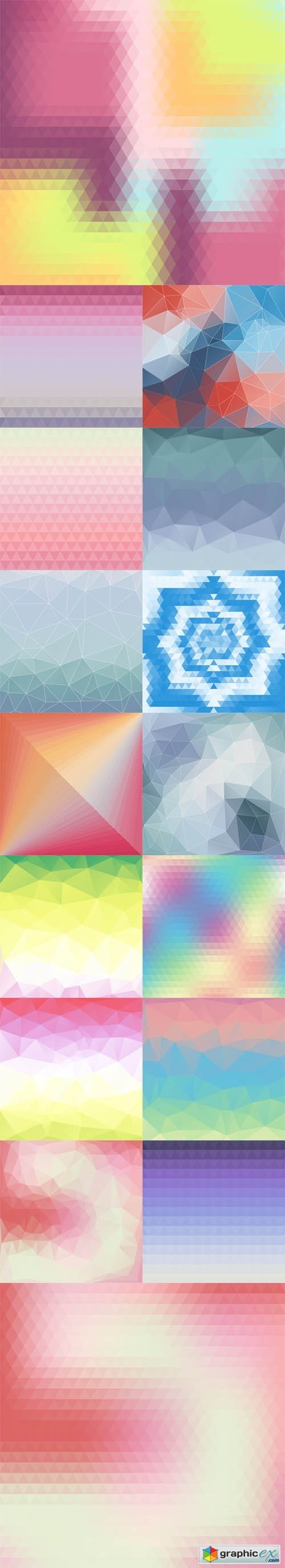Abstract Colorful Background of Triangles