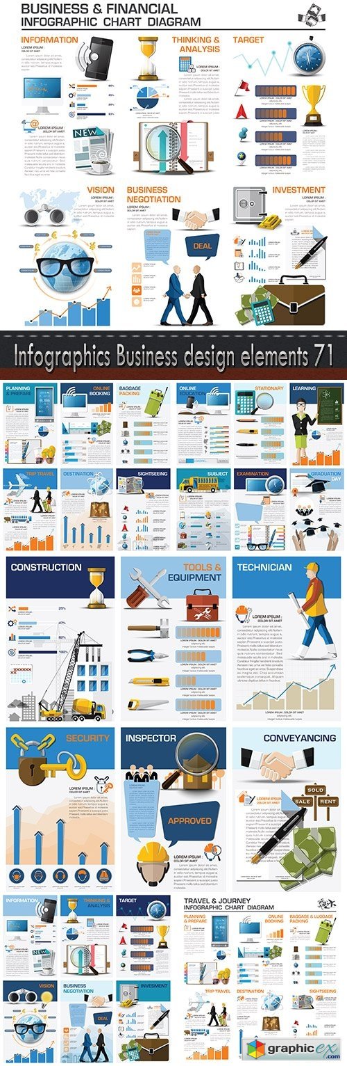 Infographics Business design elements 71