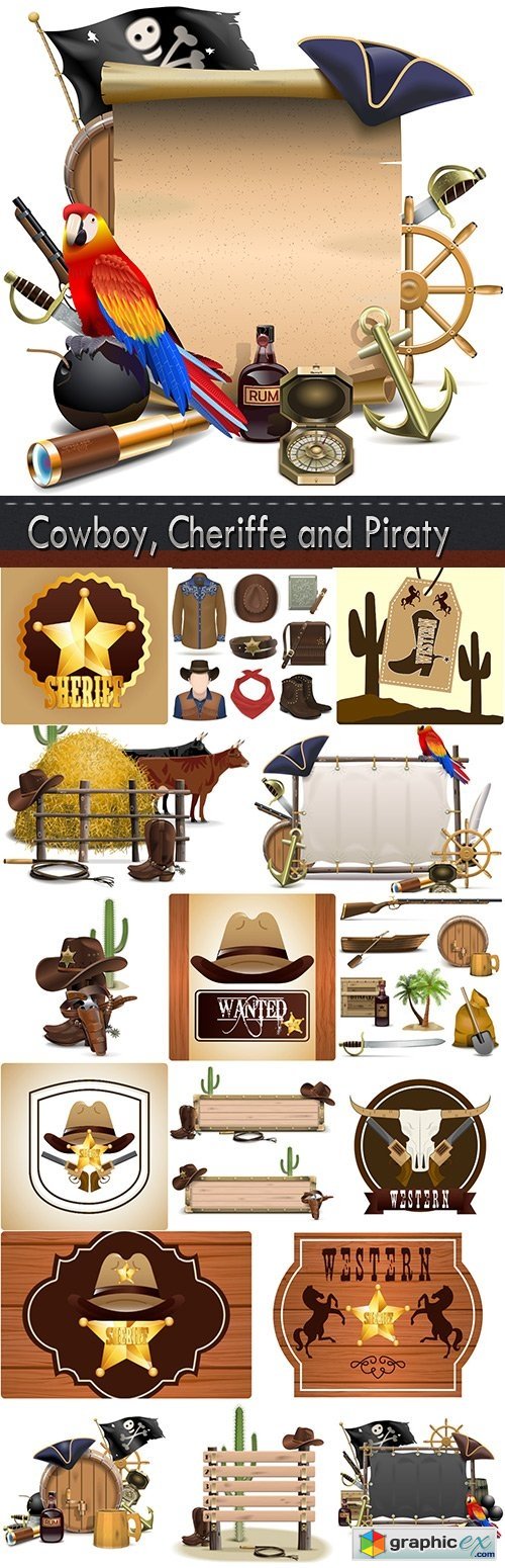 Cowboy, Cheriffe and Piraty