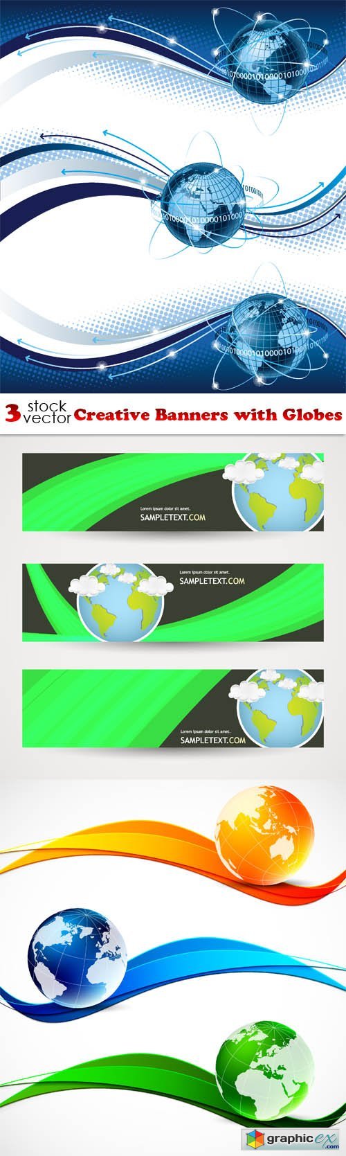 Creative Banners with Globes