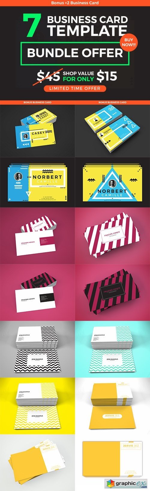 7 Business Cards Bundle + Bonus