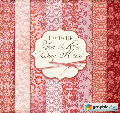 Ornamental Background Textures - You Are in My Heart