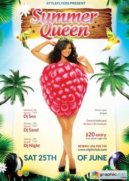Summer queen V1 PSD Flyer Template
