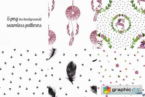 36 Watercolor Pattern and Background