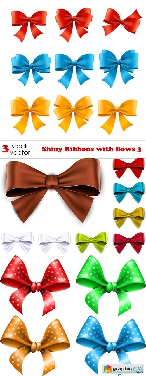 Shiny Ribbons with Bows 3