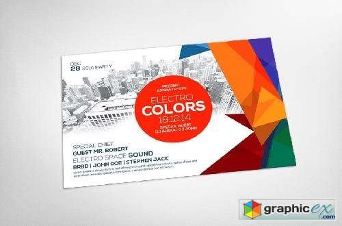 Electro Colors Club Flyer Template
