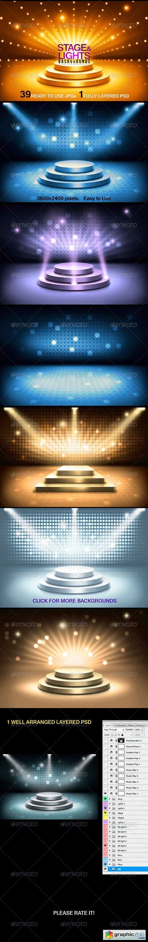 Stage and Lights Backgrounds