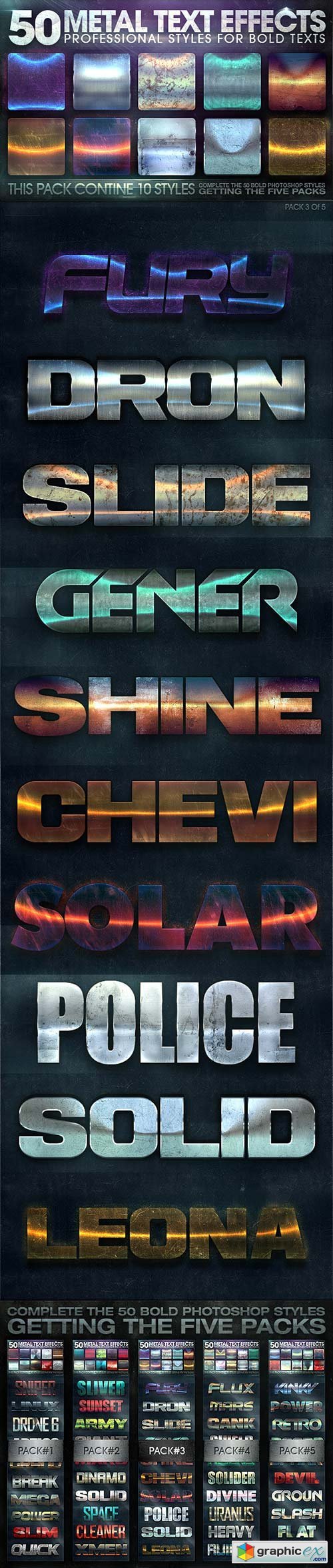 50 Metal Text Effects 3 of 5