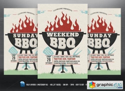 Weekend/Sunday/Holiday BBQ Flyer