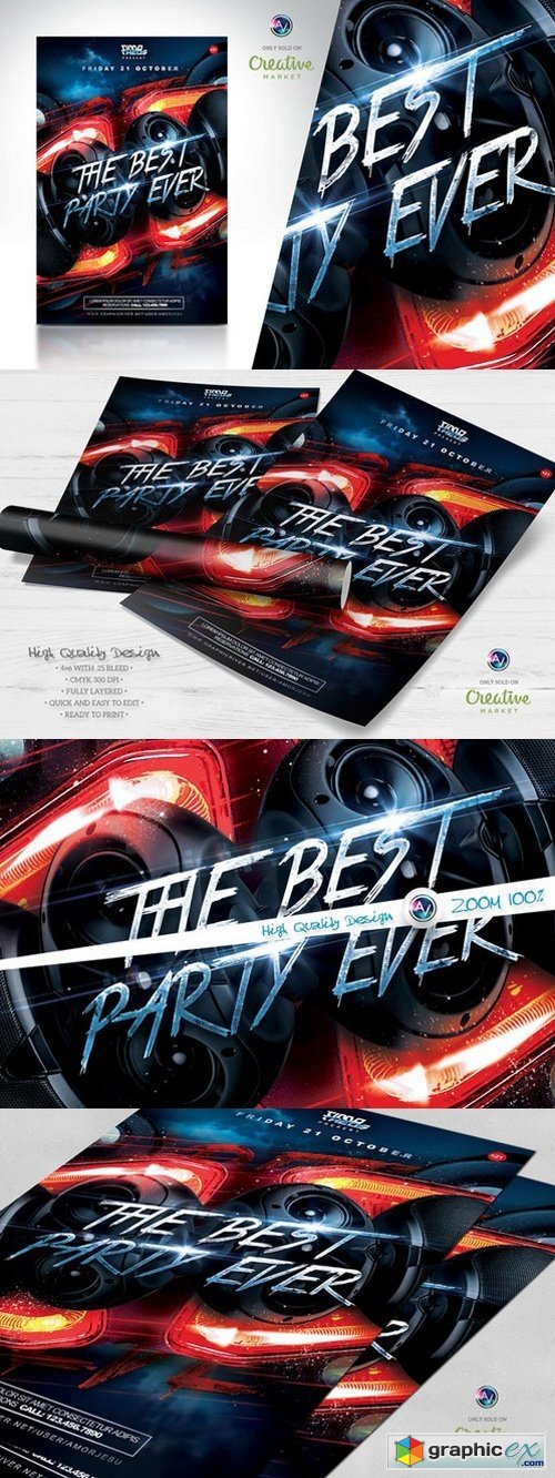 The Best Party Ever Flyer Template
