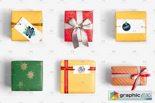 Christmas Gift Boxes Isolate 03