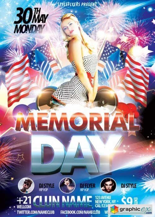 Memorial Day V4 PSD Flyer Template