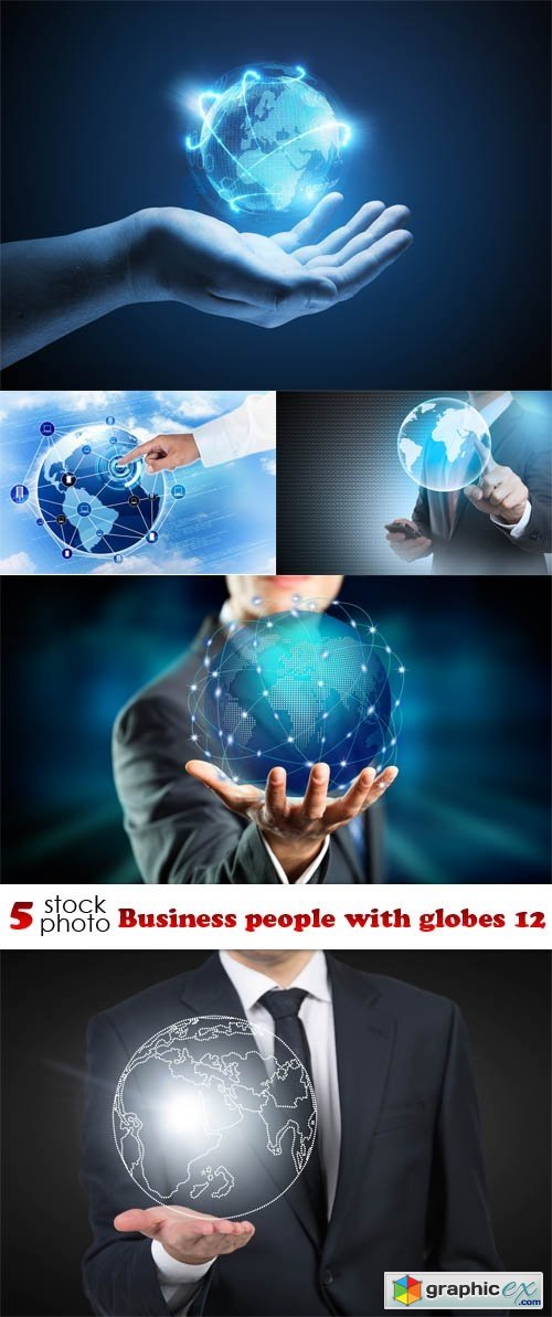 Photos - Business people with globes 12