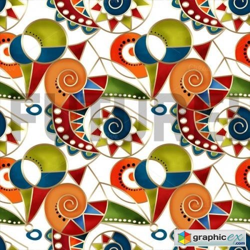 Seamless Abstract ethnic ornament