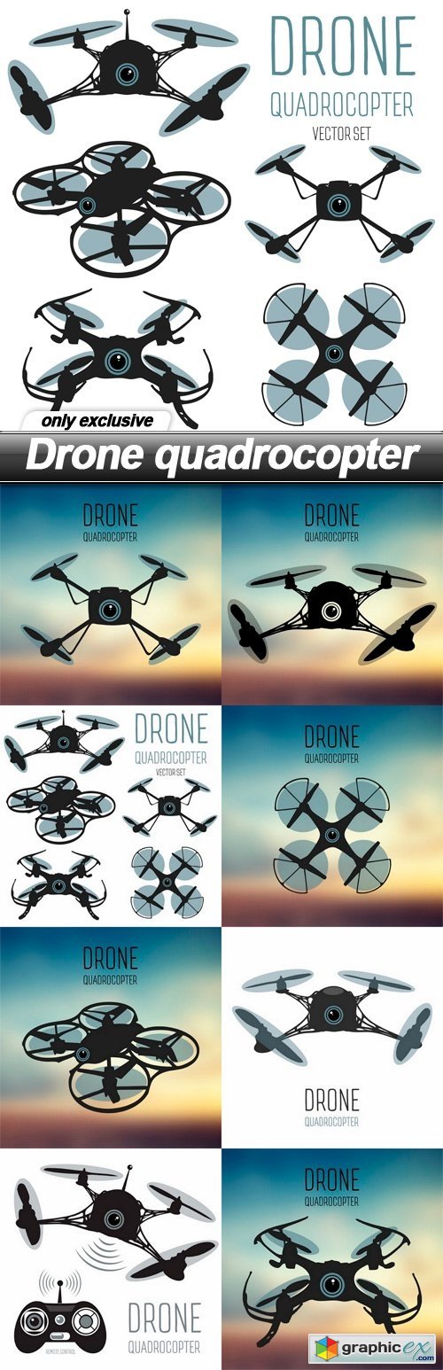 Drone quadrocopter - 8 EPS
