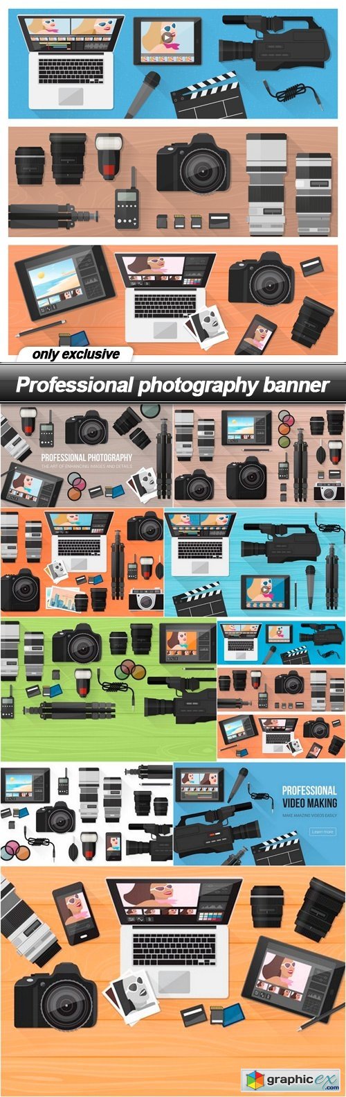 Professional photography banner - 9 EPS