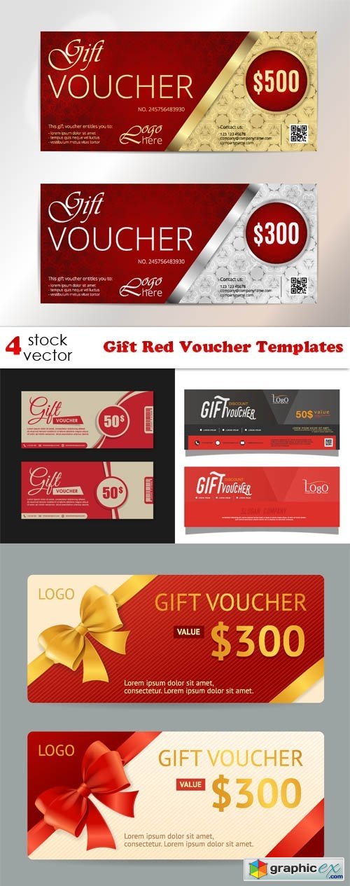 Gift Red Voucher Templates