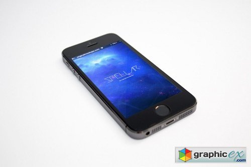 iPhone 5s Space Gray Mockup 02