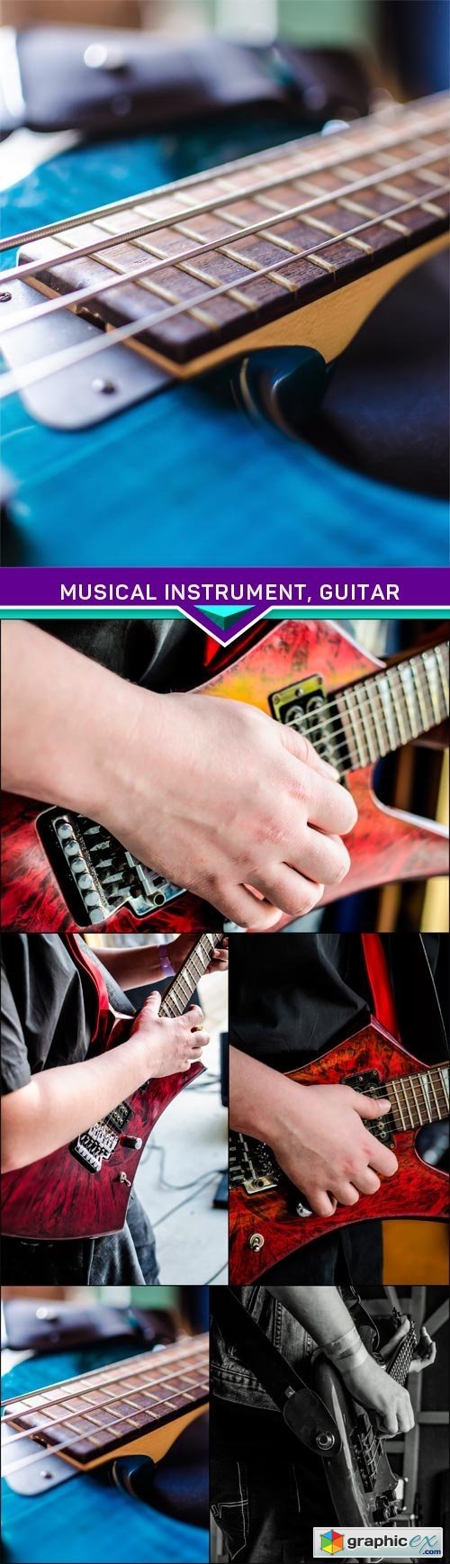 Musical instrument, guitar 5x JPEG