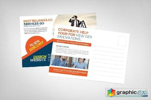 Corporate Business Postcard Template