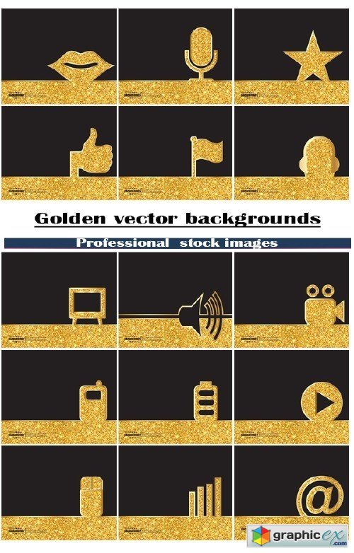 Golden vector backgrounds