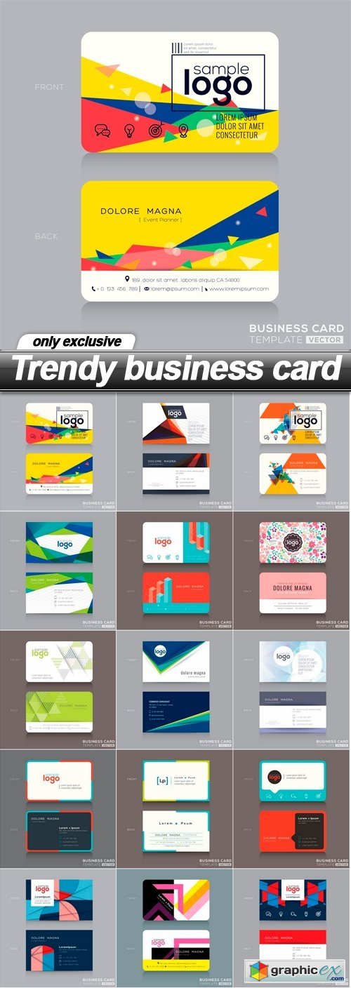 Trendy business card - 15 EPS