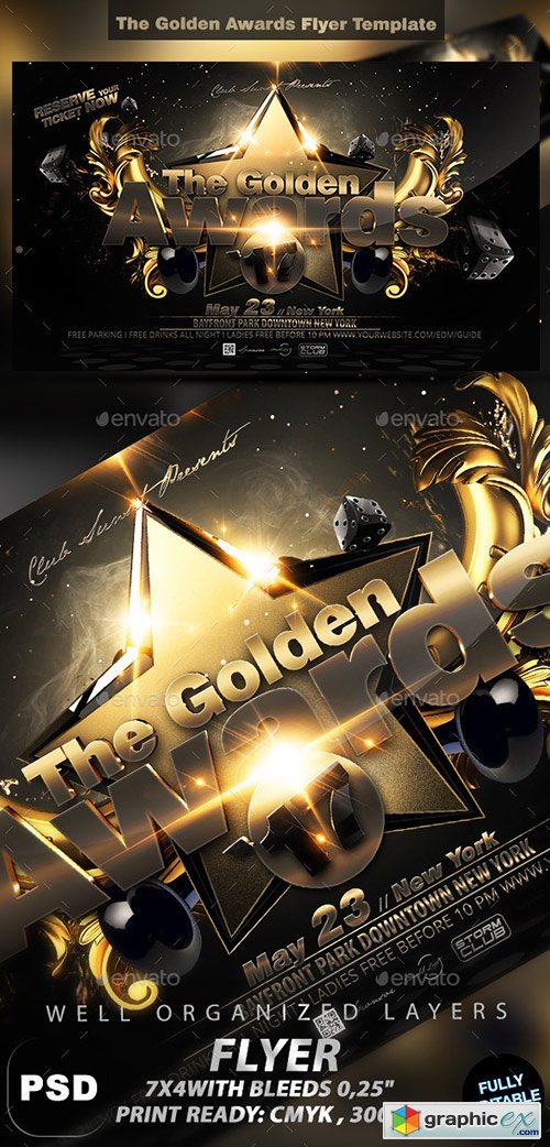 The Golden Awards Flyer Template