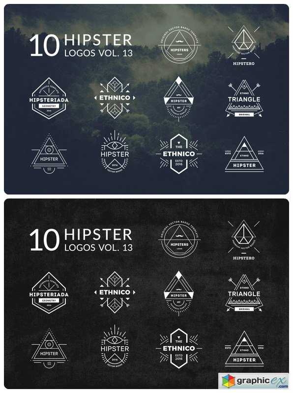 10 Hipster Logos Vol 13