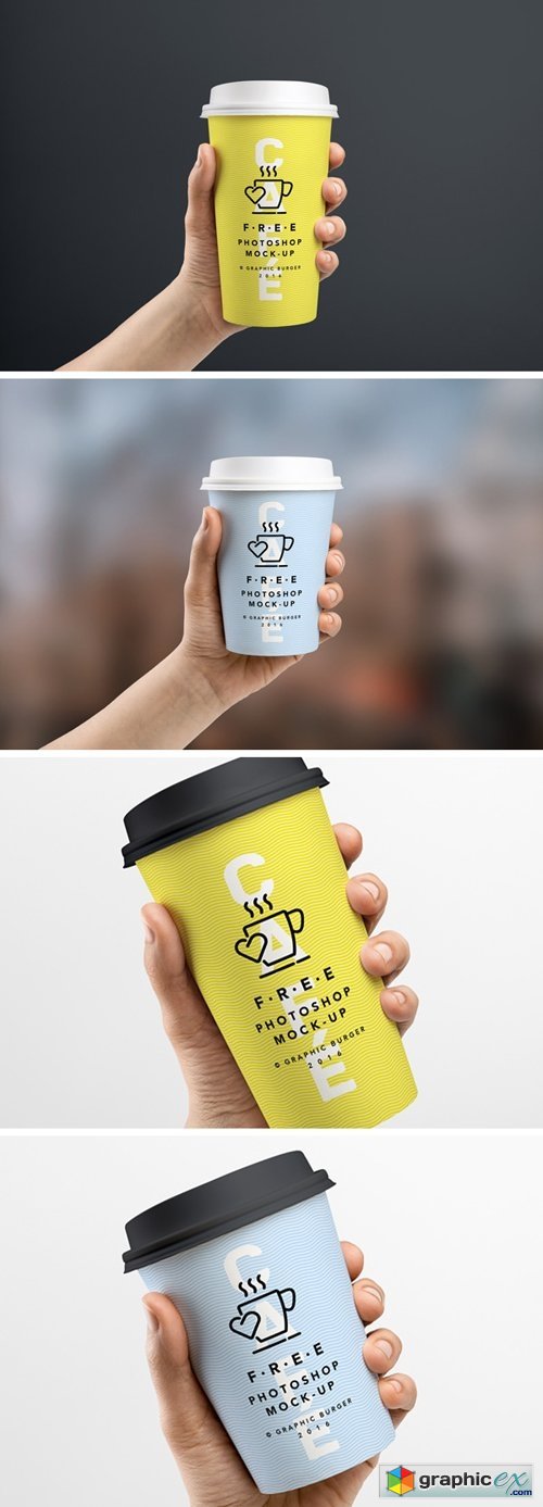 Coffee Cup in Hand Mockup