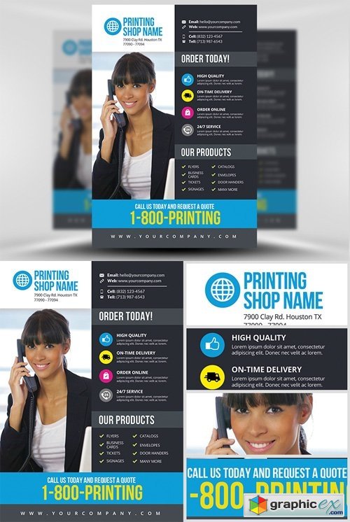 Printing Services Flyer Template v3