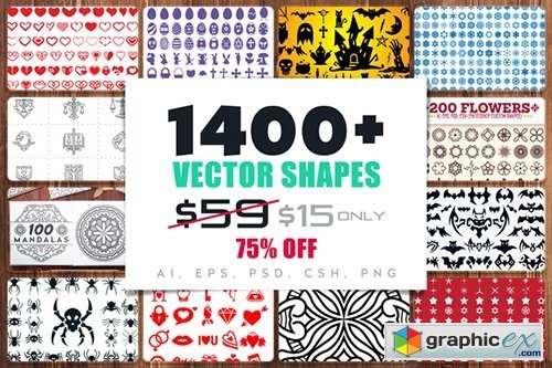 1400+ Vector Shapes Bundle