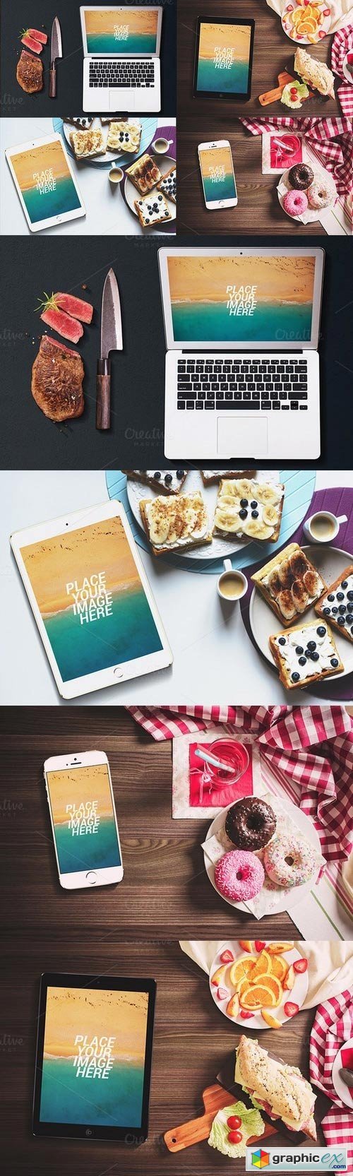 Devices And Food - Mockups