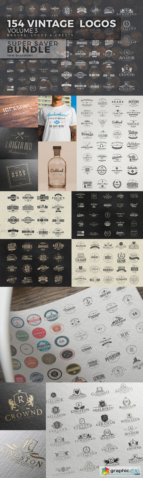 154 Vintage Logos Bundle Vol.3