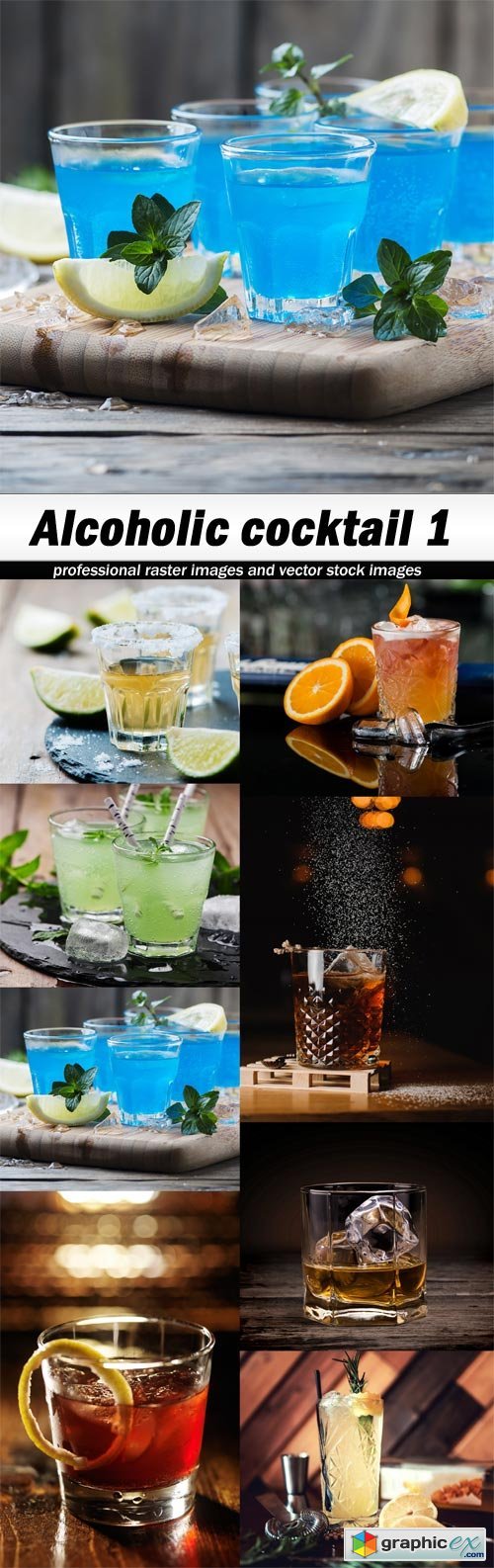 Alcoholic cocktail 1-8xJPEGs