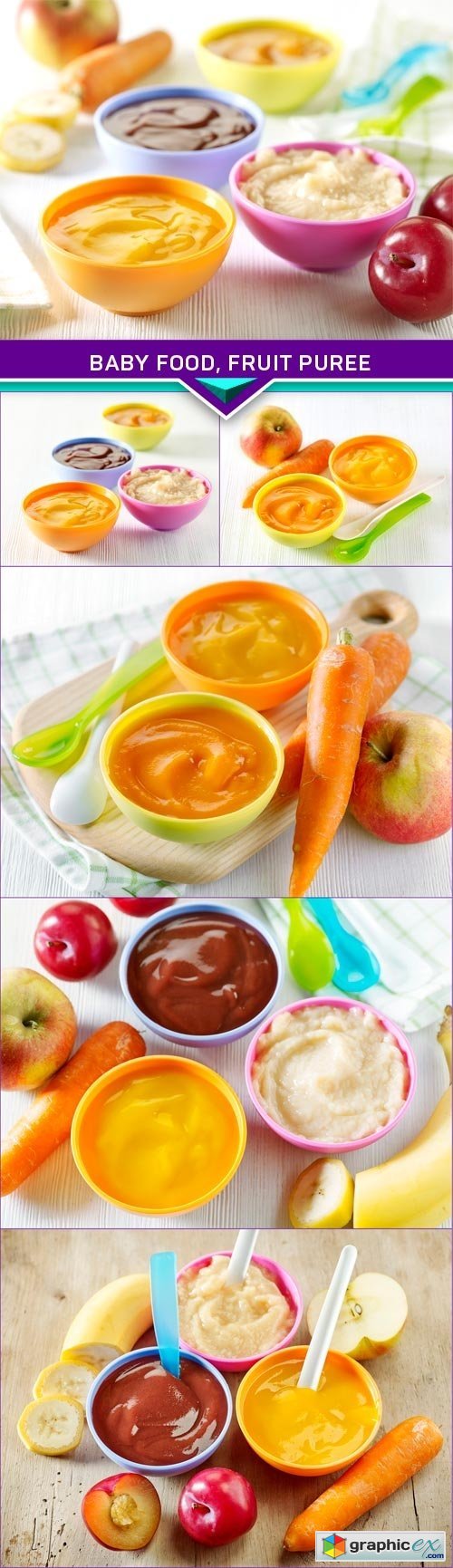 Baby food, fruit puree 6x JPEG