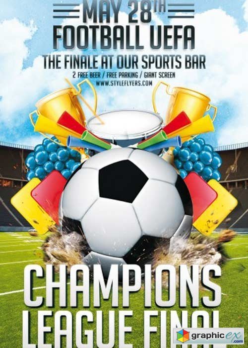 Champions League PSD Flyer Template