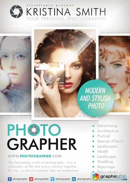 Photographer V4 PSD Flyer Template