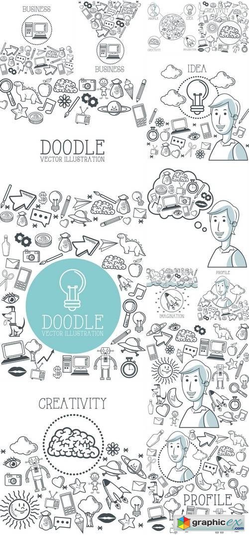 Doodle Icon Design - Cartoon Icon