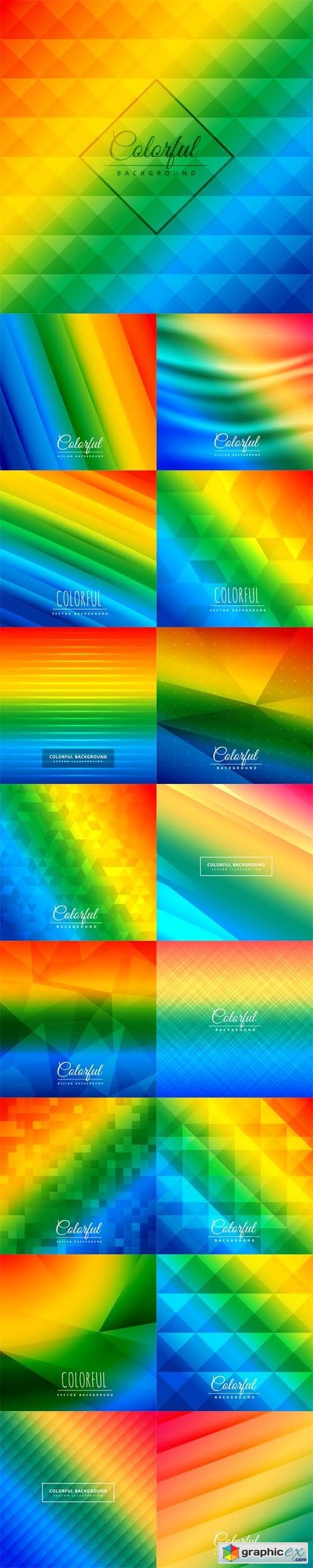 Abstract Colorful Backgrounds with Triangle Patterns