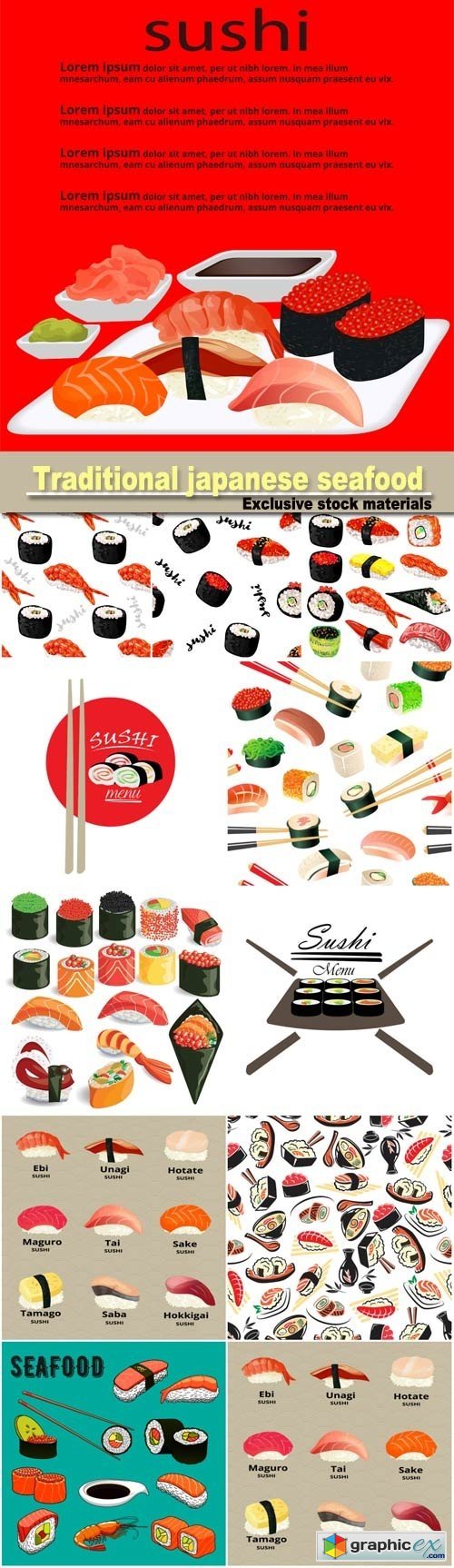 Traditional japanese seafood, sushi icon