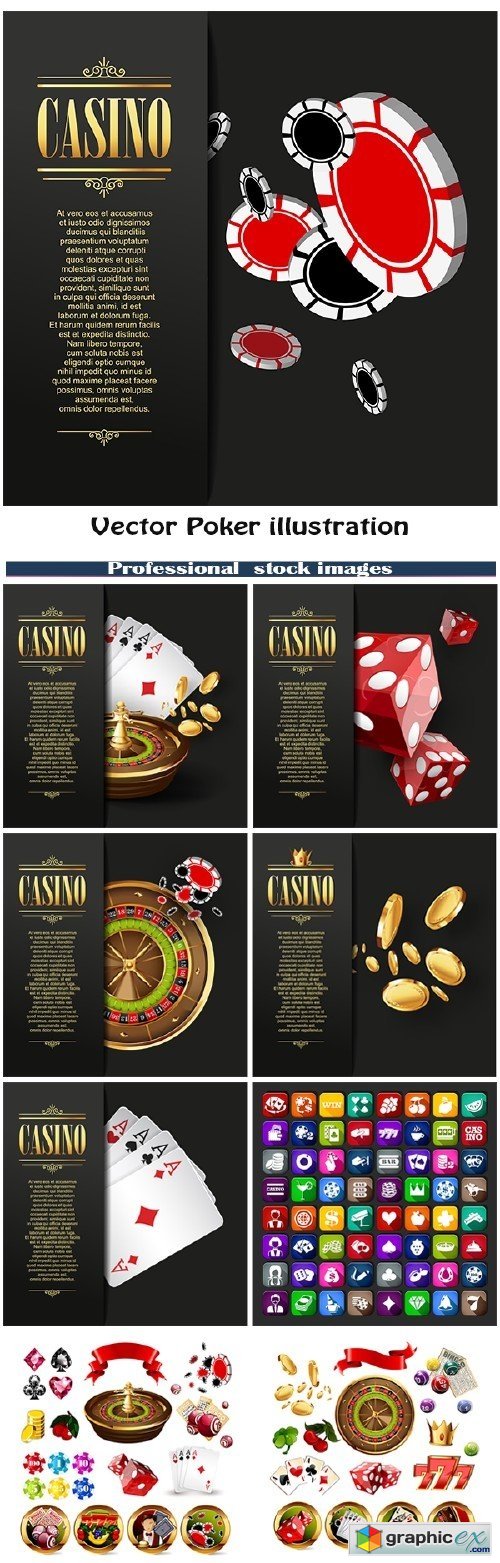 Casino background. Vector Poker illustration