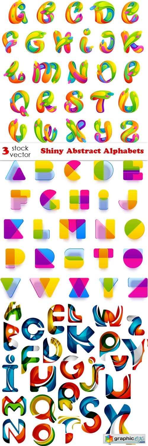 Shiny Abstract Alphabets