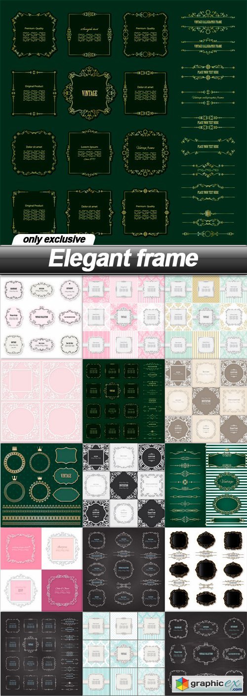 Elegant frame - 15 EPS