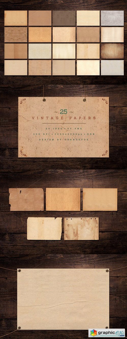 25 Vintage Paper Textures